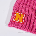 jacquard knitted beanie hat for baby